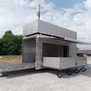 8.5' x 19' Arizona Beige Custom Concession Stage Trailer