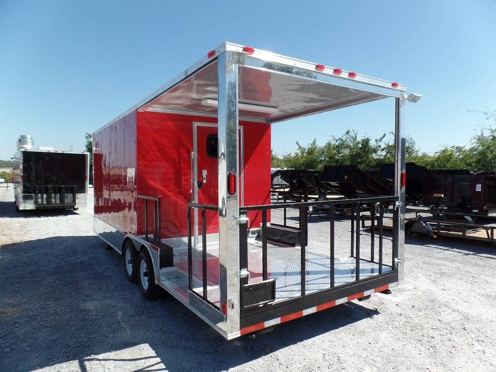 8.5′ x 22′ Concession Red BBQ Food Trailer With Appliances — photo 12