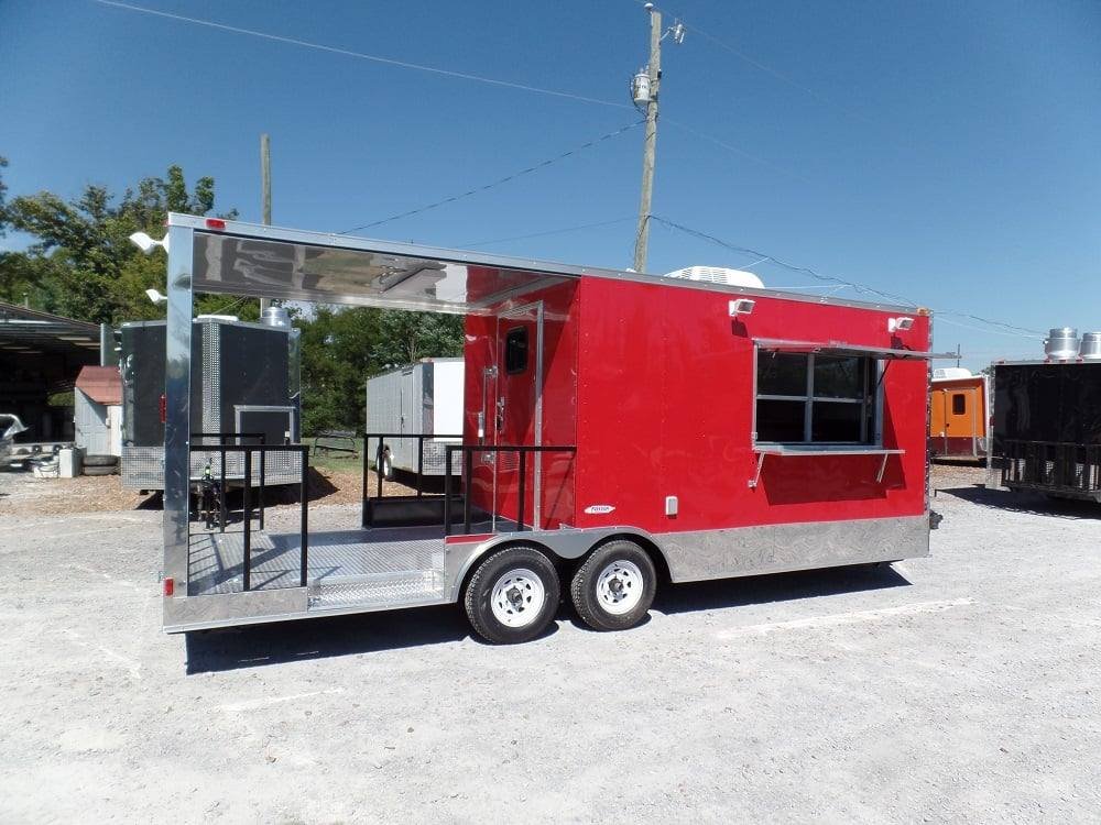 8.5′ x 22′ Concession Red BBQ Food Trailer With Appliances — photo 8