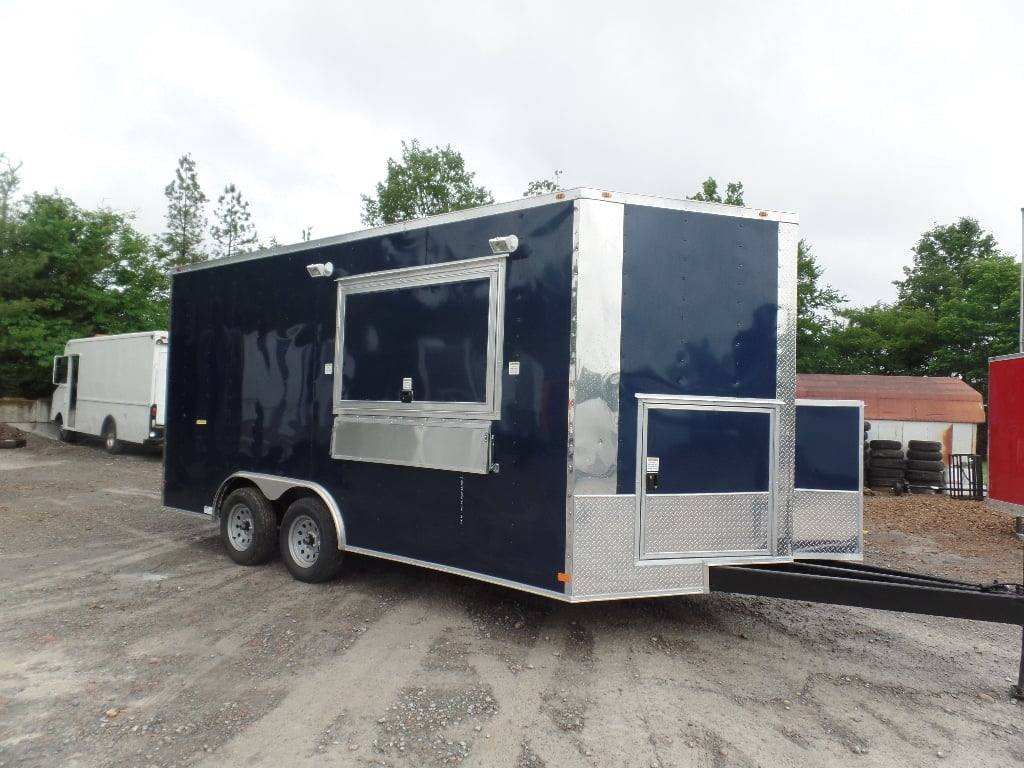 8.5′ x 16′ Indigo Blue Concession Food Trailer