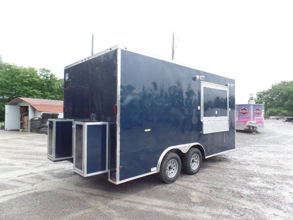 8.5′ x 16′ Indigo Blue Concession Food Trailer — photo 3