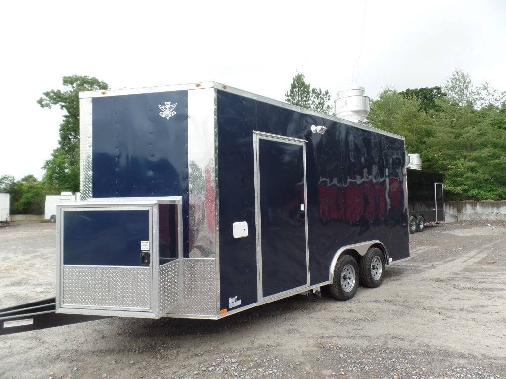 8.5′ x 16′ Indigo Blue Concession Food Trailer — photo 5