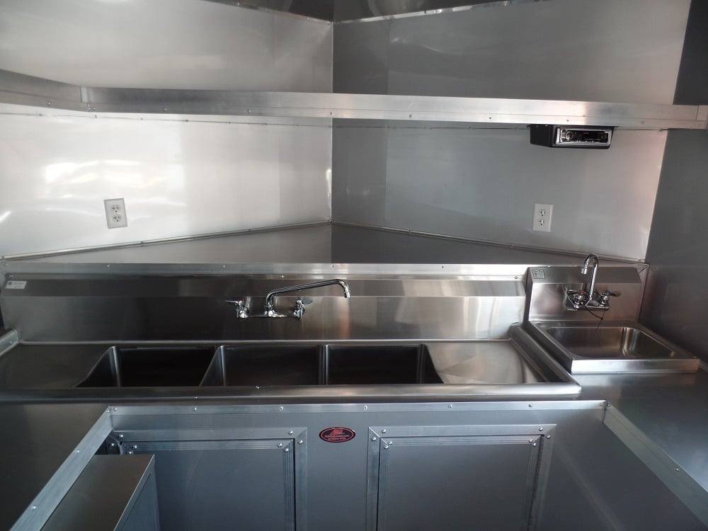 8.5′ x 22′ Concession Food Trailer Grey/Green BBQ Event Catering — photo 10