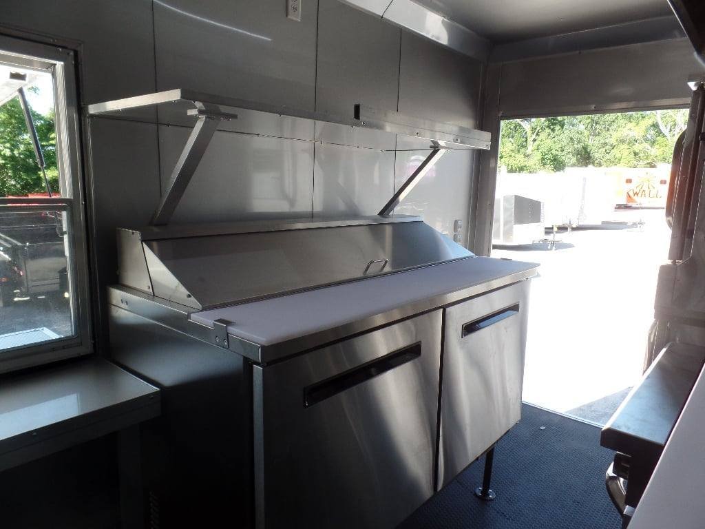 8.5′ x 36′ Gooseneck Charcoal Grey Concession Food Trailer With Appliances — photo 5