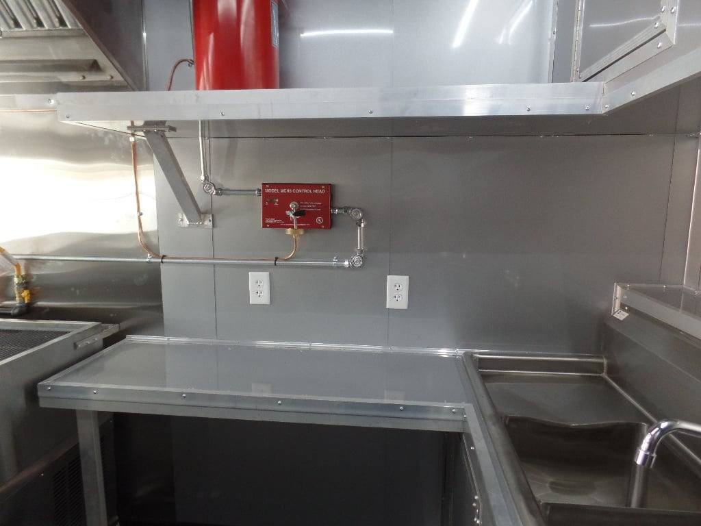 8.5′ x 36′ Gooseneck Charcoal Grey Concession Food Trailer With Appliances — photo 15