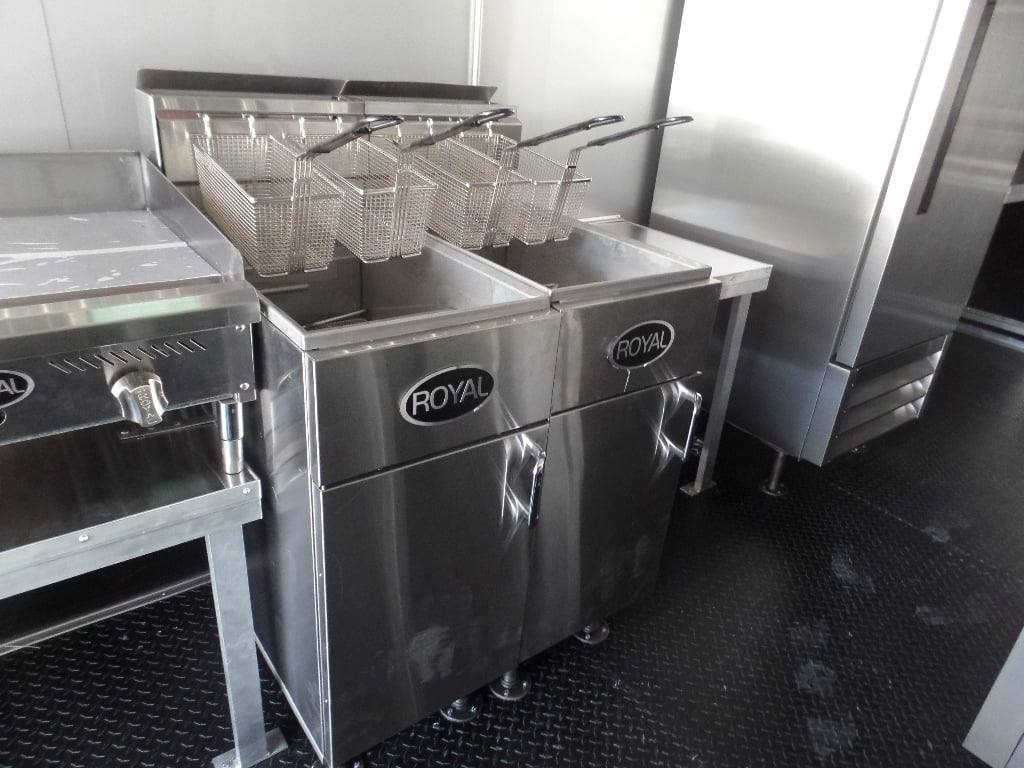 8.5′ x 28′ Food Concession Black Trailer With Appliances — photo 10