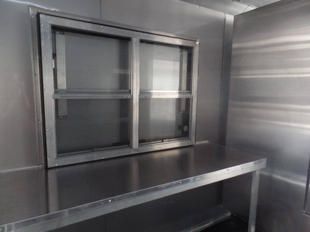 8.5′ x 28′ Food Concession Black Trailer With Appliances — photo 11