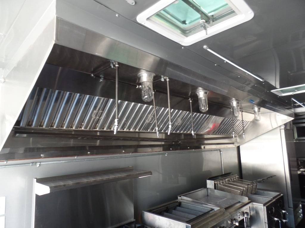 8.5′ x 28′ Food Concession Black Trailer With Appliances — photo 5