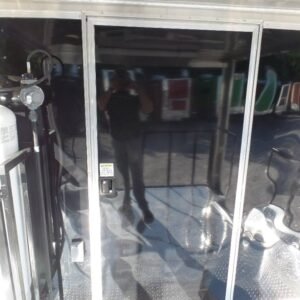 8.5 x 20 black BBQ trailer with vent hood and cabinets - view 12