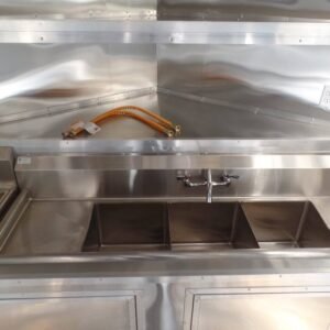 8.5 x 20 black BBQ trailer with vent hood and cabinets - view 8