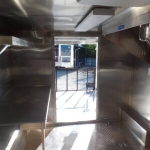 8.5 x 20 black BBQ trailer with vent hood and cabinets - view 11