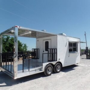 8.5' x 22' White BBQ Porch Concession Food Event Catering
