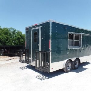 8.5 x 16 emerald green trailer with multiple access doors - view 11