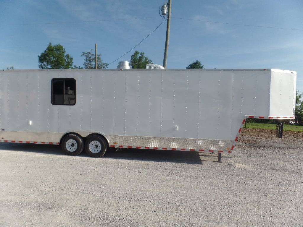 8.5′ x 34′ Gooseneck Concession Food Trailer With Appliances