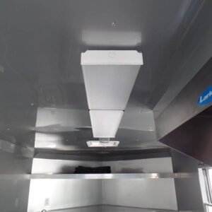 8.5 x 20 white concession trailer BBQ-ready kitchen - view 5