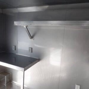 8.5 x 20 black concession trailer BBQ-ready event kitchen - view 7