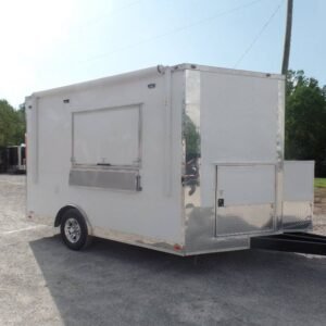 8.5 x 12 white food trailer with bright brandable finish - view 13