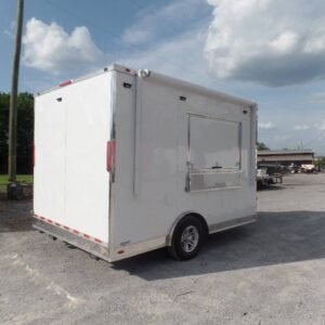 8.5 x 12 white food trailer with bright brandable finish - view 7