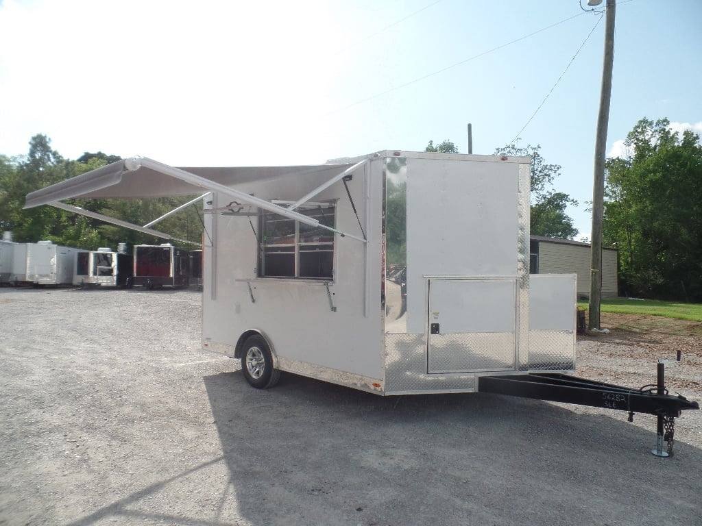 8.5′ x 12′ White Food Catering Concession Trailer — photo 6