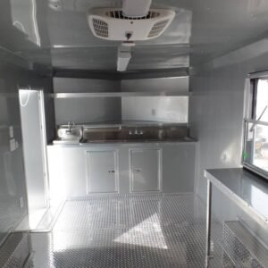 8.5 x 16 white food trailer with tandem axles - view 10