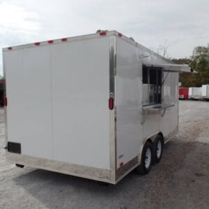 8.5 x 16 white food trailer with tandem axles - view 12