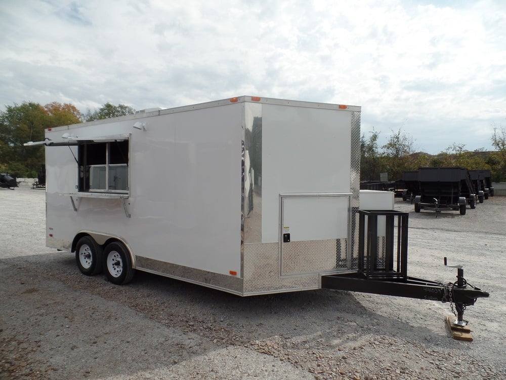 8.5′ x 16′ Concession Trailer White Food Event Catering — photo 2