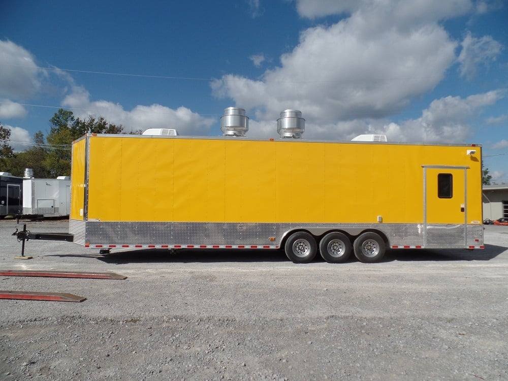 Concession Trailer 8.5′ x 32′ Yellow Food Event Catering — photo 4