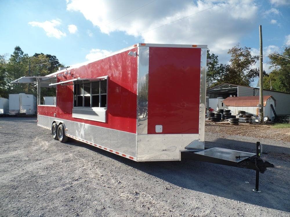 8.5′ x 30′ Concession BBQ Food Trailer Red Event Catering — photo 8