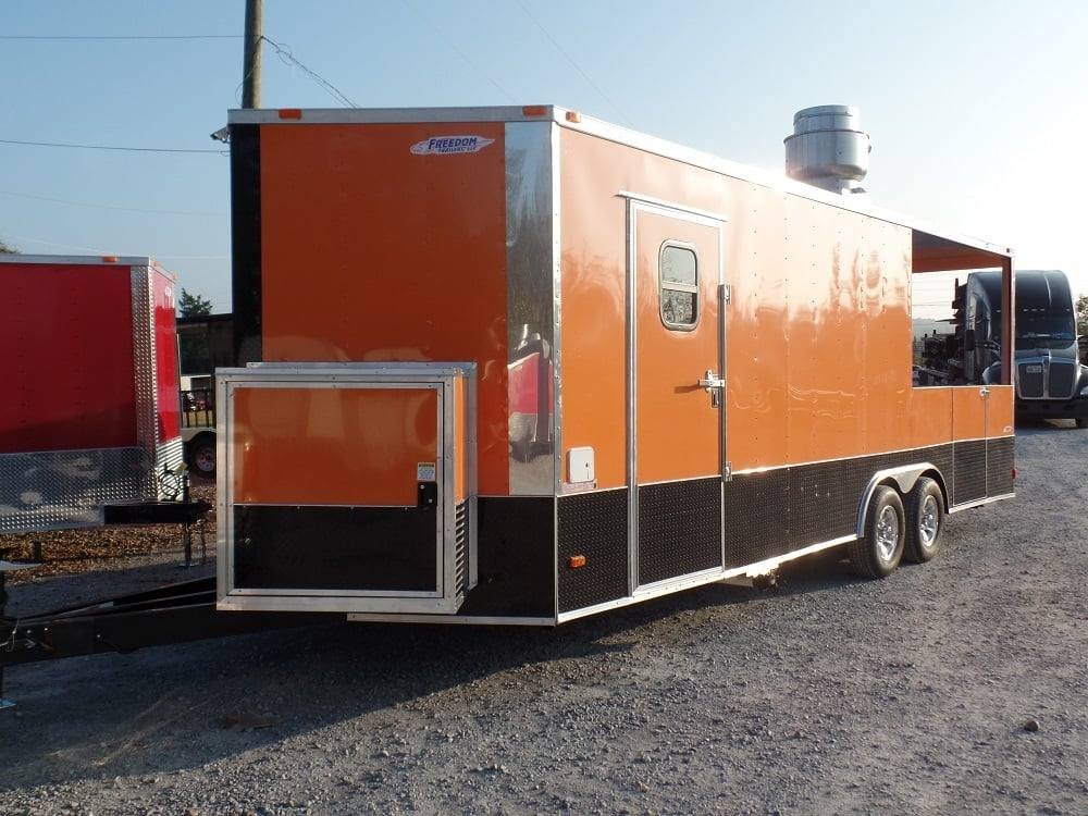 8.5′ x 24′ Concession Trailer Orange BBQ Food Event Catering — photo 7
