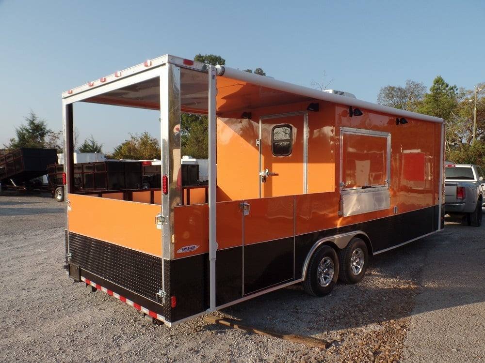 8.5′ x 24′ Concession Trailer Orange BBQ Food Event Catering — photo 12
