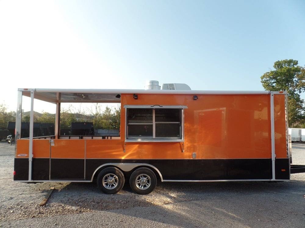 8.5′ x 24′ Concession Trailer Orange BBQ Food Event Catering — photo 4