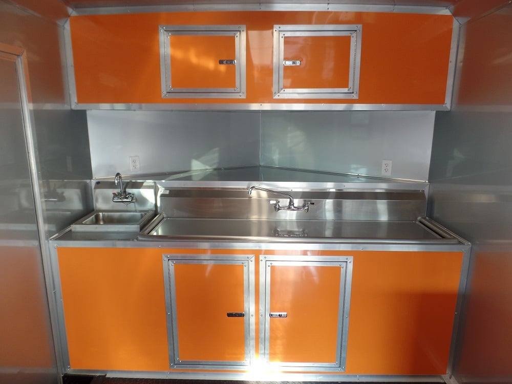 8.5′ x 24′ Concession Trailer Orange BBQ Food Event Catering — photo 6