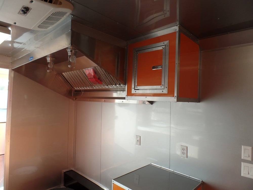 8.5′ x 24′ Concession Trailer Orange BBQ Food Event Catering — photo 3