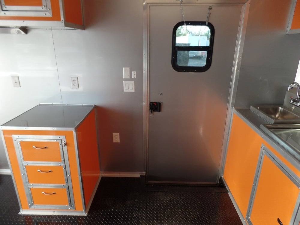 8.5′ x 24′ Concession Trailer Orange BBQ Food Event Catering — photo 9