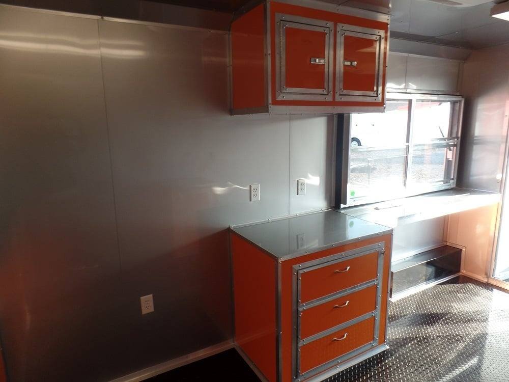 8.5′ x 24′ Concession Trailer Orange BBQ Food Event Catering — photo 8