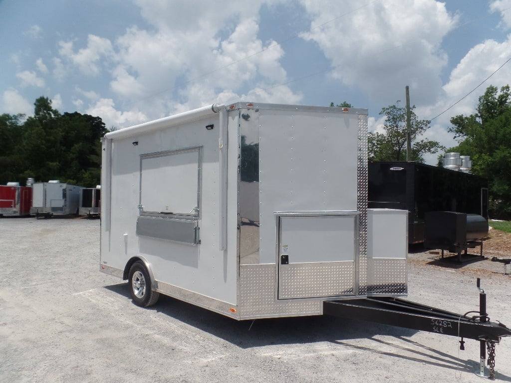 8.5′ x 12′ White Concession Food Trailer With Appliances — photo 2
