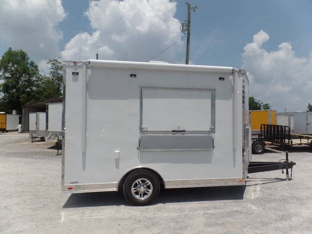 8.5′ x 12′ White Concession Food Trailer With Appliances — photo 4