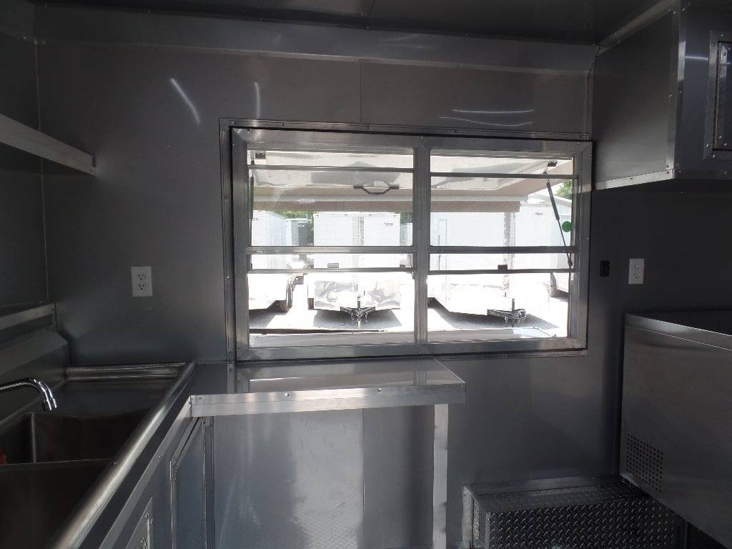8.5′ x 12′ White Concession Food Trailer With Appliances — photo 3