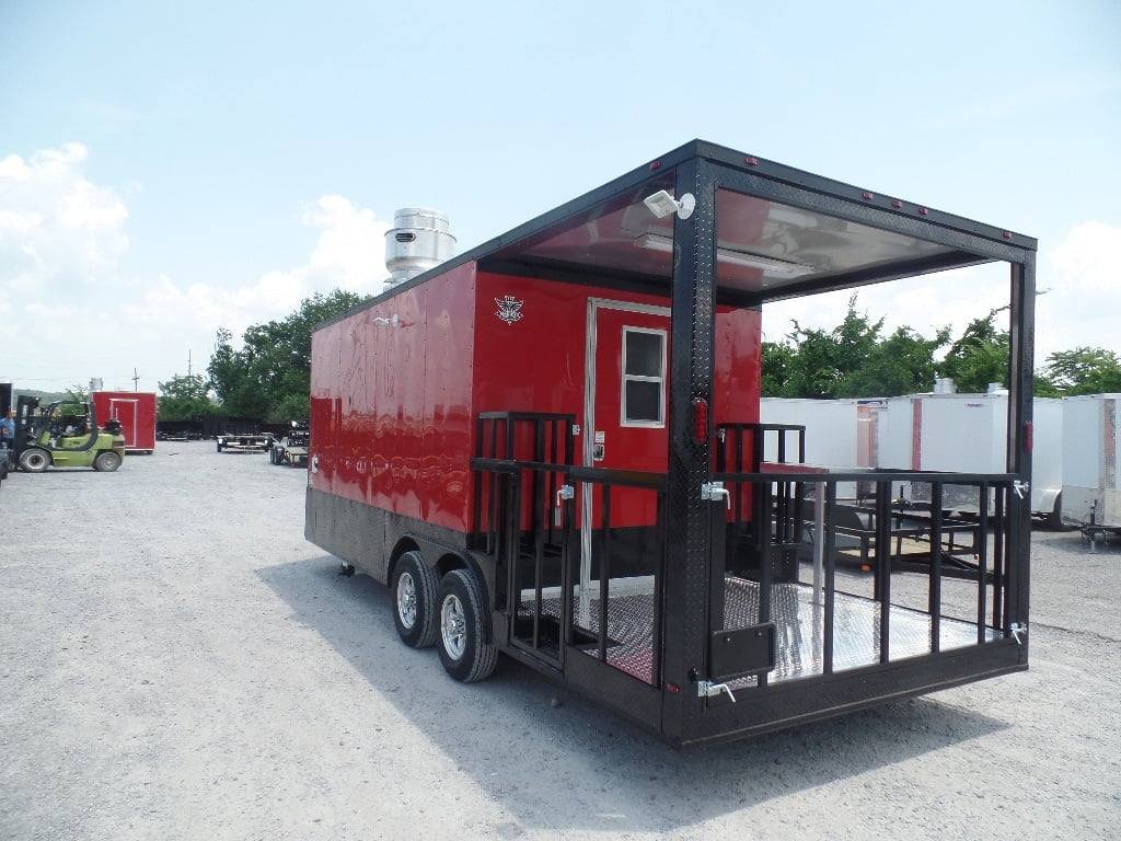 8.5′ x 22′ Red Porch BBQ Concession Food Event Trailer — photo 13