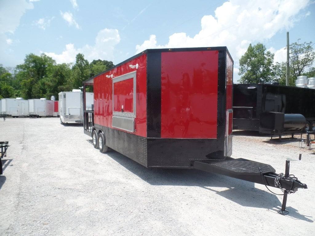 8.5′ x 22′ Red Porch BBQ Concession Food Event Trailer — photo 7