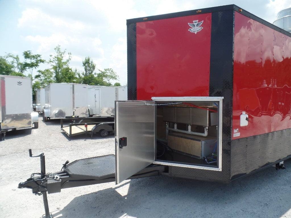 8.5′ x 22′ Red Porch BBQ Concession Food Event Trailer — photo 15