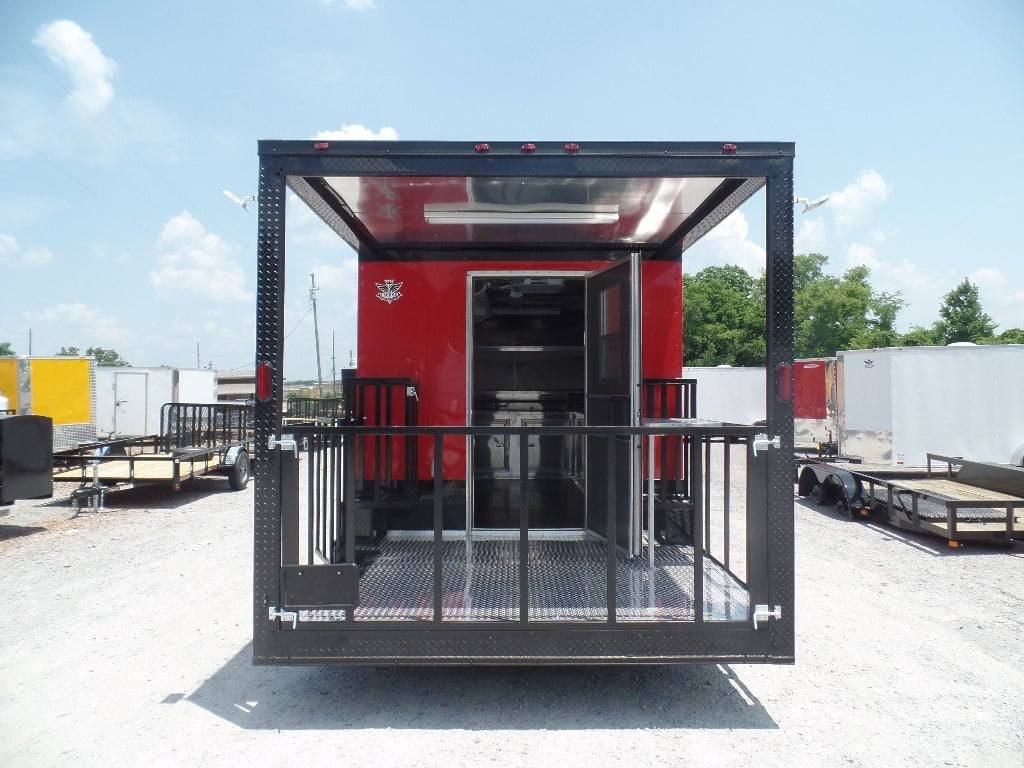 8.5′ x 22′ Red Porch BBQ Concession Food Event Trailer — photo 12
