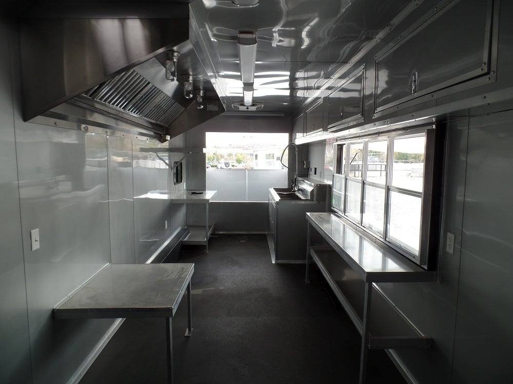 8.5′ x 45′ Concession Black Food Trailer BBQ Event Catering — photo 5