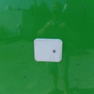 8.5 x 16 lime green trailer with bright flat-nose exterior - view 10