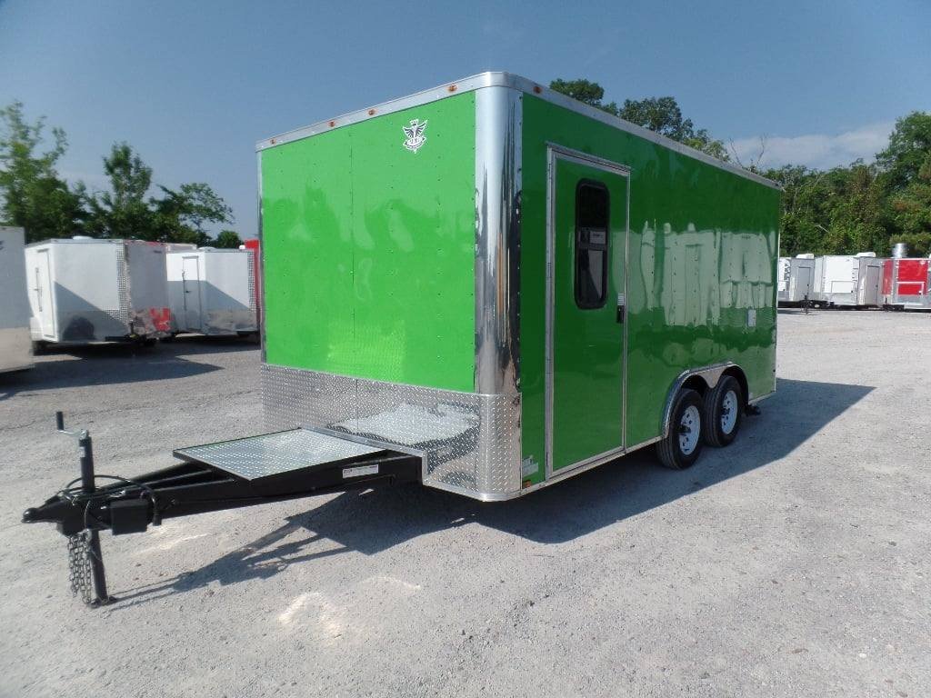 8.5′ x 16′ Lime Green Concession Food Trailer — photo 4