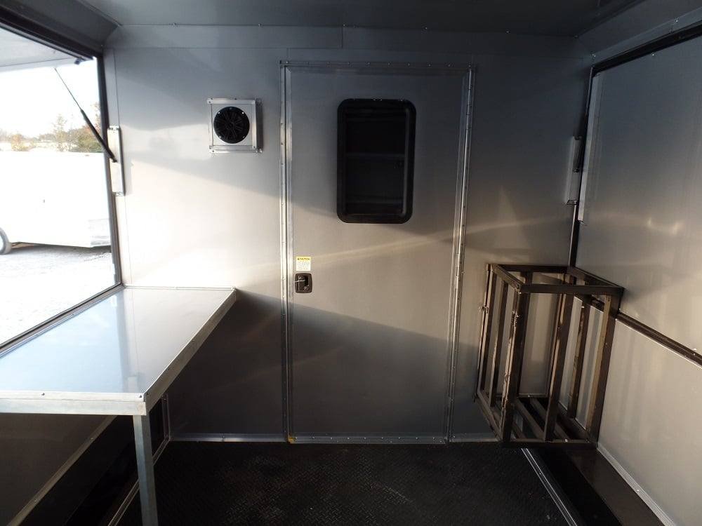 8.5′ x 22′ Concession BBQ Food Trailer Charcoal Grey/Green — photo 3