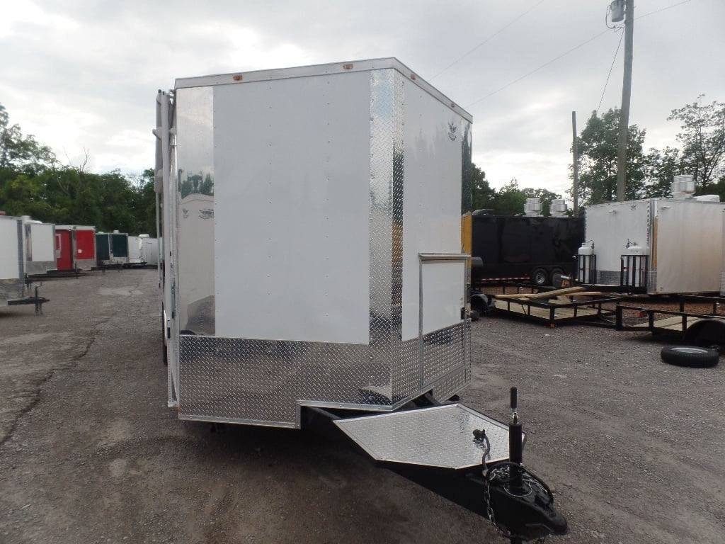 8.5′ x 22′ Concession Food White BBQ Porch Trailer With Appliances — photo 14
