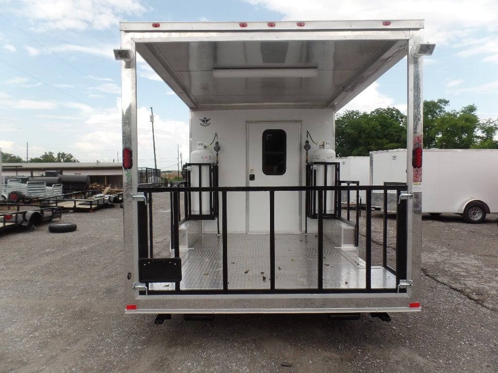 8.5′ x 22′ Concession Food White BBQ Porch Trailer With Appliances — photo 13