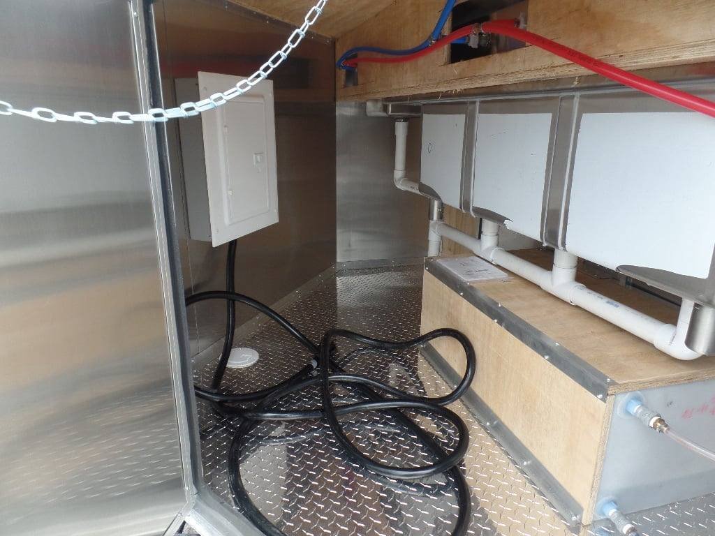 8.5′ x 22′ Concession Food White BBQ Porch Trailer With Appliances — photo 12