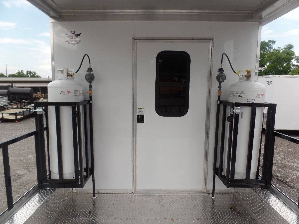 8.5′ x 22′ Concession Food White BBQ Porch Trailer With Appliances — photo 7